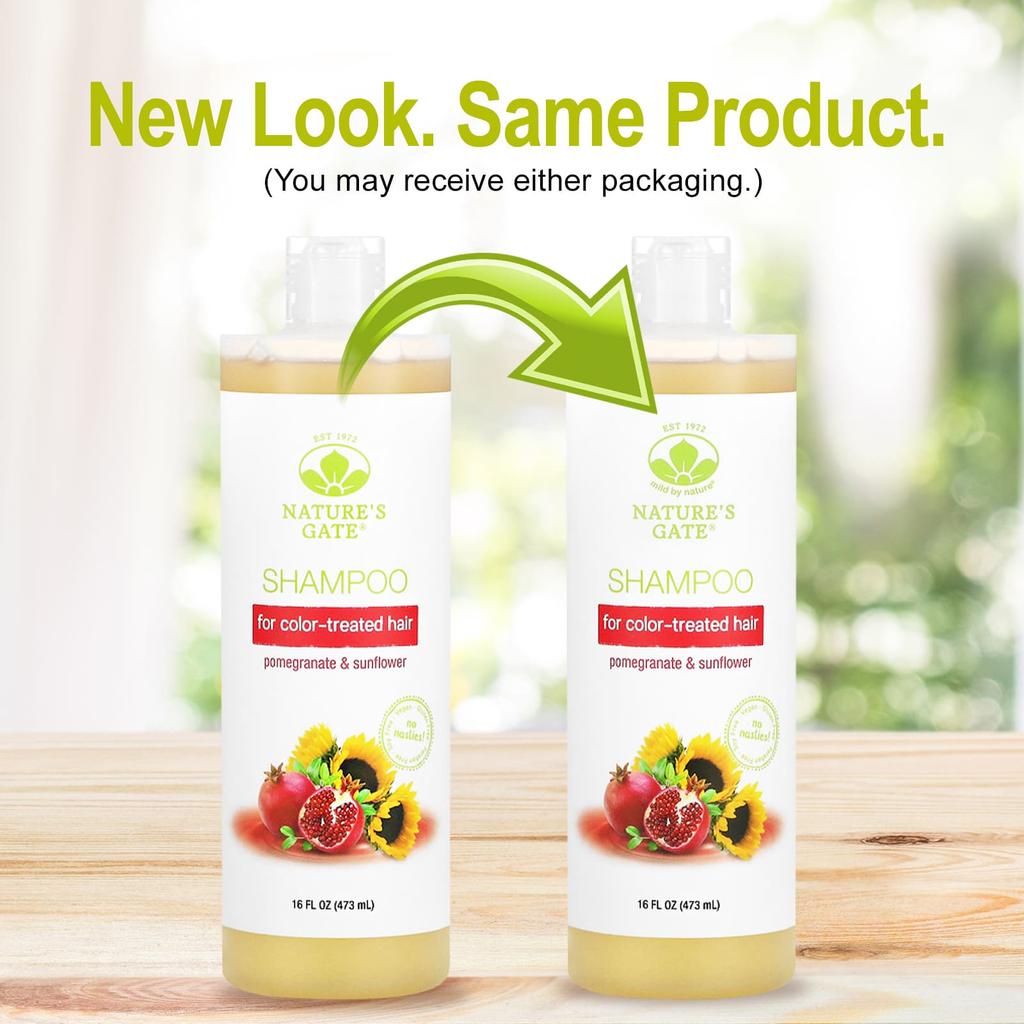 Mild By Nature (Врата природы), Шампунь «Гранат и подсолнечник», для окрашенных волос, 16 жидких унций (473 мл)