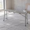 Foldable Metal Trestle Scaffold Portable with ExpandedMetal Mesh Works Surfaces Folding
