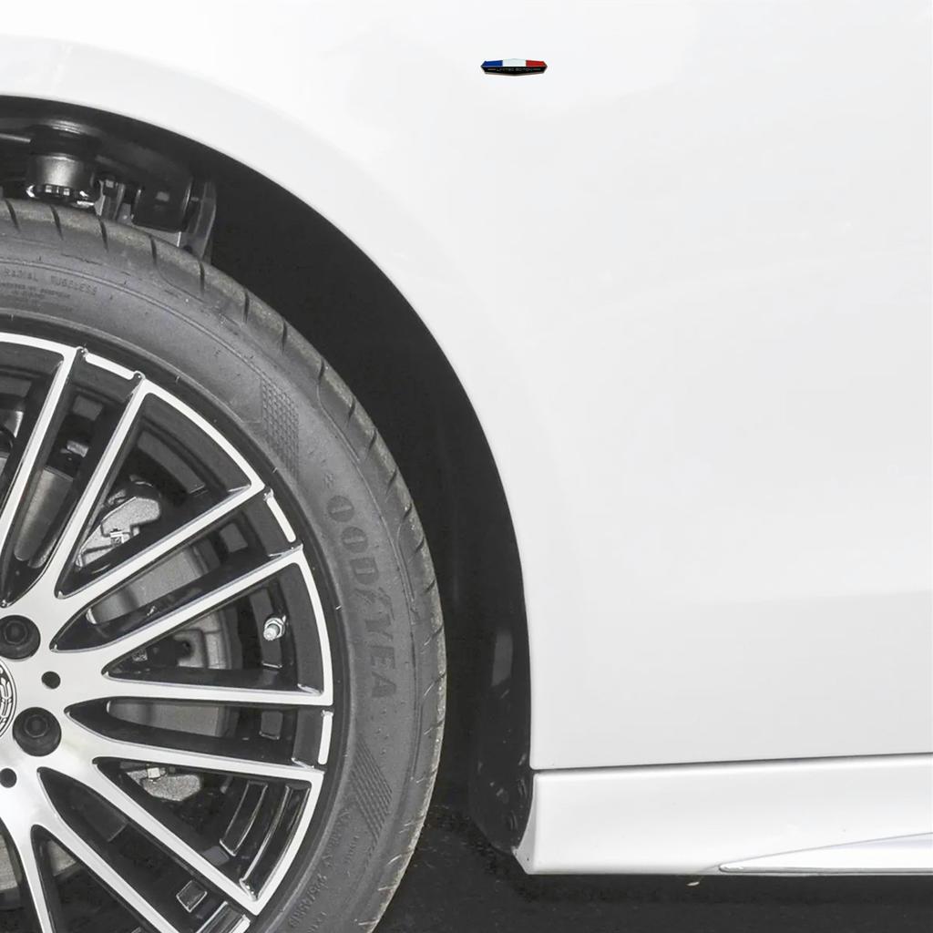 Limited Edition France National flag Aluminium Adhesive Emblem Rear Trunk Badge Fender Sticker Body Decal car emblem