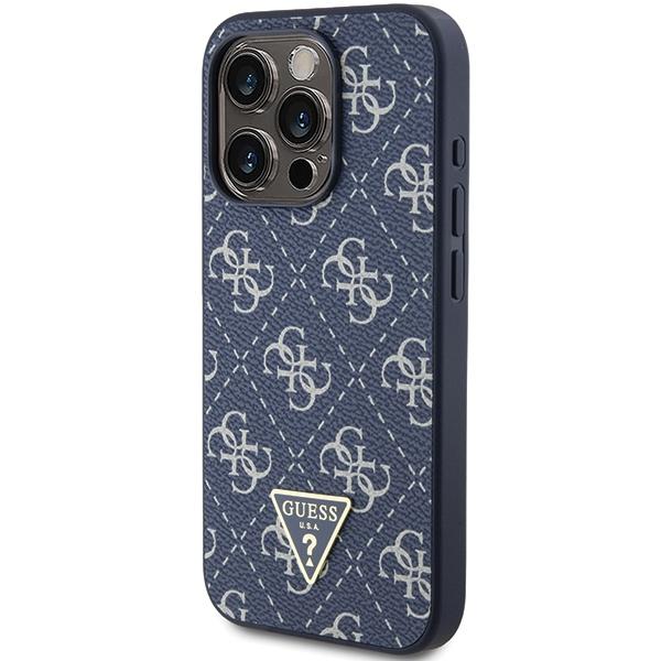 Guess Guhcp15Lpg4Gpb iPhone 15 Pro 6.1 Niebieski/Blue Hardcase 4G Trójkątne Metalowe Logo