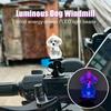 Декорация для мотоцикла Милая форма собаки Светодиодные огни на ветряной энергии Самозаряжающиеся ornaments на руль Аксессуар для велосипеда в форме собаки