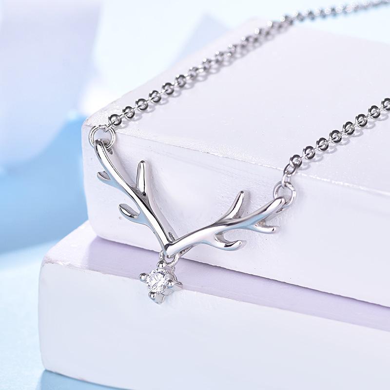 Ожерелье из рогов Yilu You для женщин, цепочка на ключицу, простая подвеска с характером