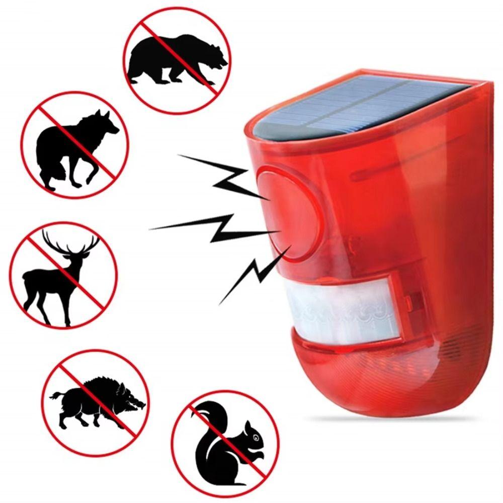 Waterproof Solar Alarm Multifunctional Rechargeable Solar Charging Alarm Sound Alarm Portable Security Alarm Siren