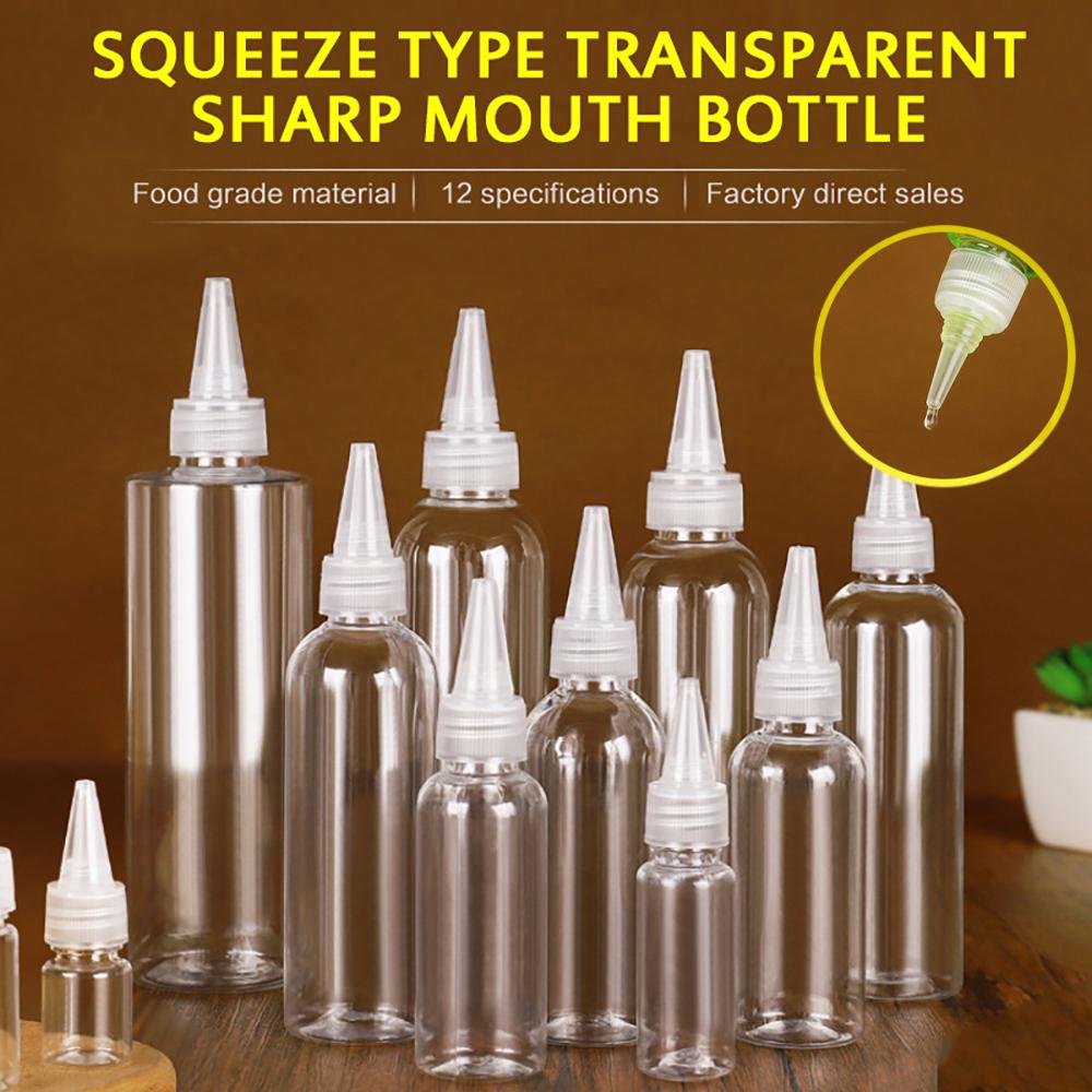 Clear with Childproof Cap Squeeze Bottles Refillable Bottles Liquid Dispenser Empty Dropper Bottles