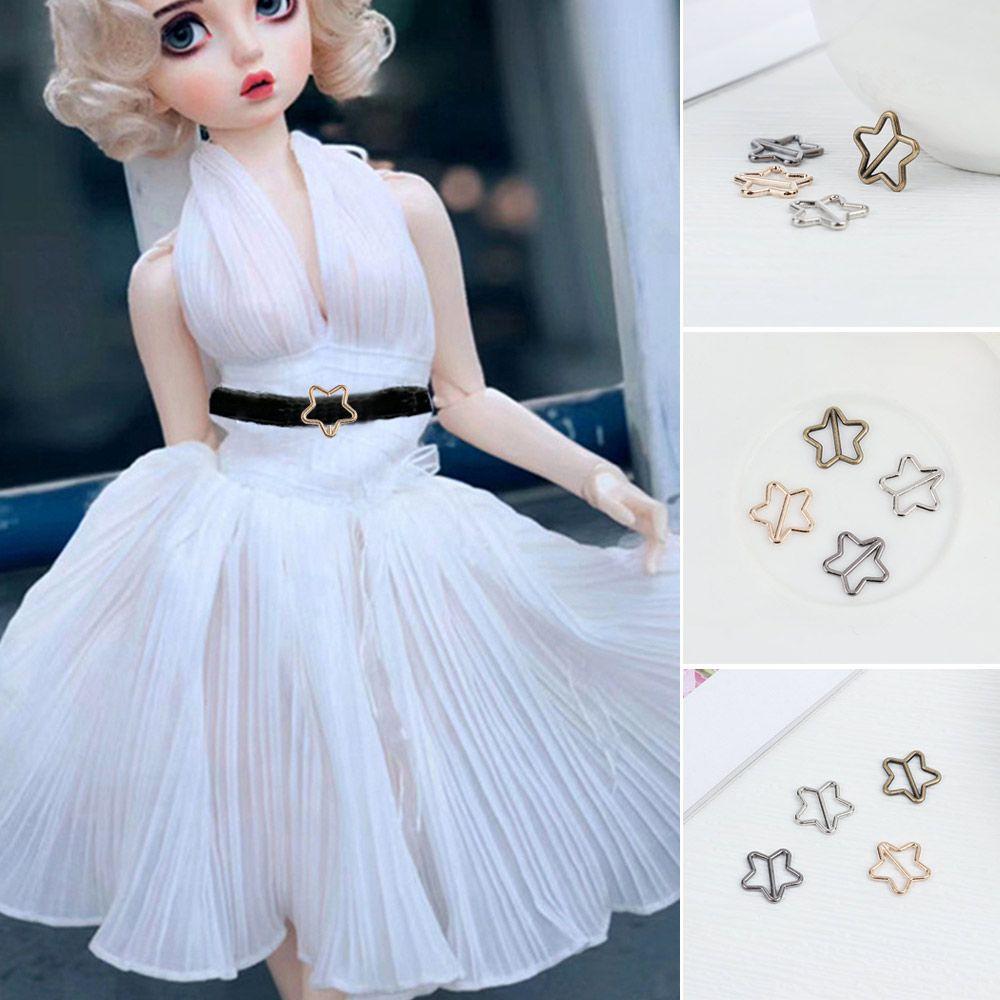 4 colors Stuffed Toys Tri-glide Star Buckle Doll Bags Accessories Belt Buttons Diy Dolls Buckles