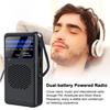Portable Radio with Long-Life Dual-Battery Design Full Band Coverage Low-power Technology Emergency Preparedness Radio