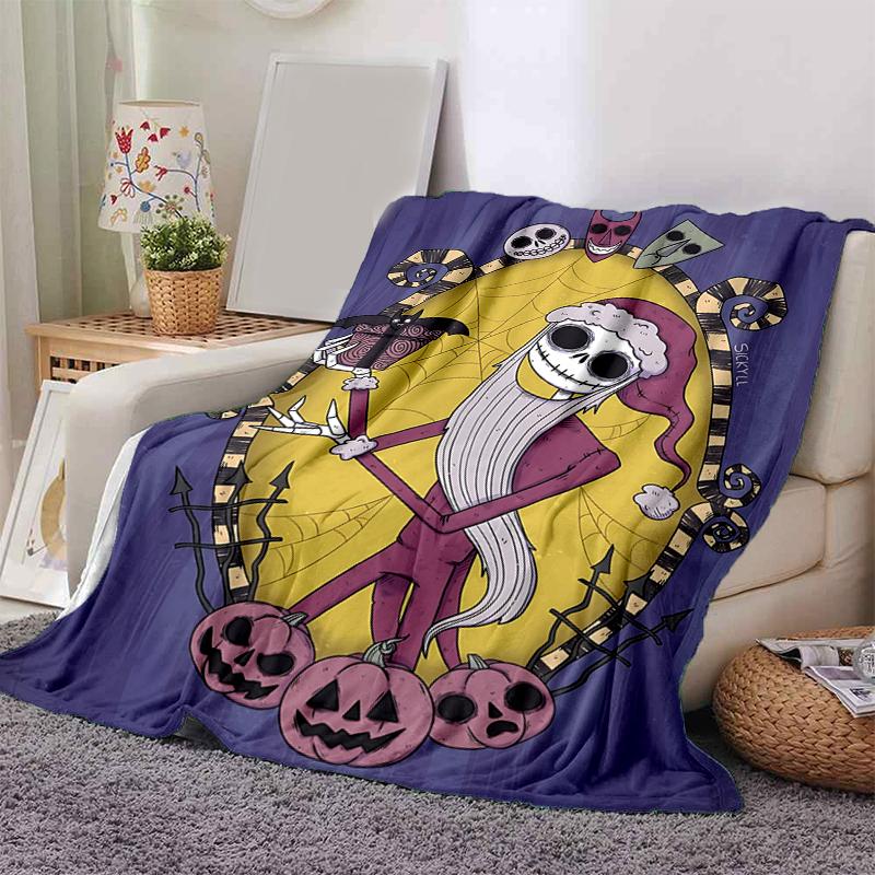 1Pc Spooky Halloween Celebration Blanket Soft And Comfortable Casual Warm Camping Travel Christmas Halloween Gift M292137