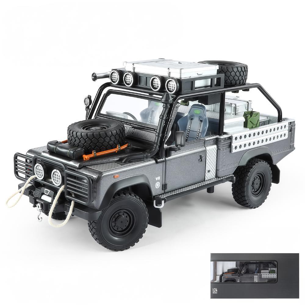1:24 Land Rover Defender 90 Tomb Raider Внедорожник Внедорожный Внедорожник Литой Металлический Модель Автомобиля Для Дома Коллекционные Предметы Хобби Подарок