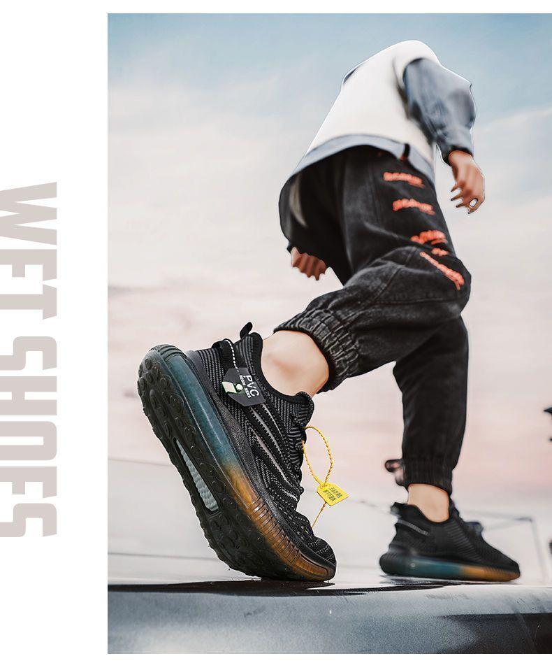 Мужские летние туфли из кокоса: Дышащая сетка, модные, толстая подошва, тканые спортивные повседневные кроссовки для бега