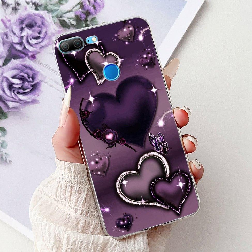Clear For Honor 9 Lite Case Cute Cat Luxury Fashion Flowers Cool Boys Soft Bumper Cover For Honor 9Lite LLD-L21 Phone Case 5.65"