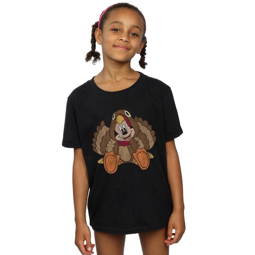 Disney Girls Mickey Mouse Thanksgiving Turkey Costume Cotton T-Shirt