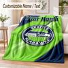 Фланелевое одеяло с индивидуальным текстом Принт Seattle Seahawks Теплое уютное одеяло для дома дивана кровати