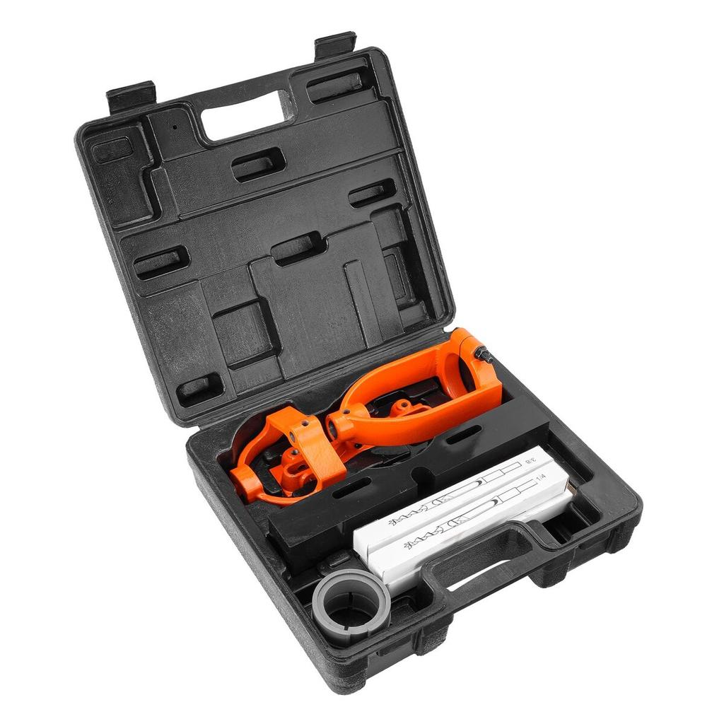 Mortising Attachment for Drill Press, 4 Model Drills Square Hole Chisel Set, Bench Drill Locator Set Mortise and Tenon Tools with 5 Bushings, for