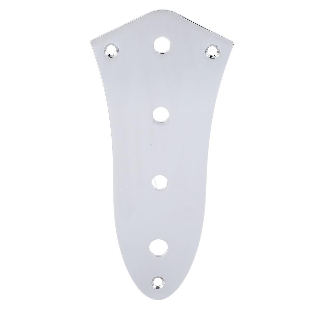 Metal Bass Control Plate 4 Hole Guitar Replacement Plate For Electric Bass