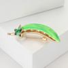 Fashion Creative Alloy Enamel Pea Pod Brooch Niche Design Women'S Clothing Brooch Ornament Pin