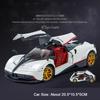 1:24 Pagani Huayra Dinastia Model Car Toy Wheel Suspension Doors Opened Models Sound Light Pull Back Toys Home Decor Decoration