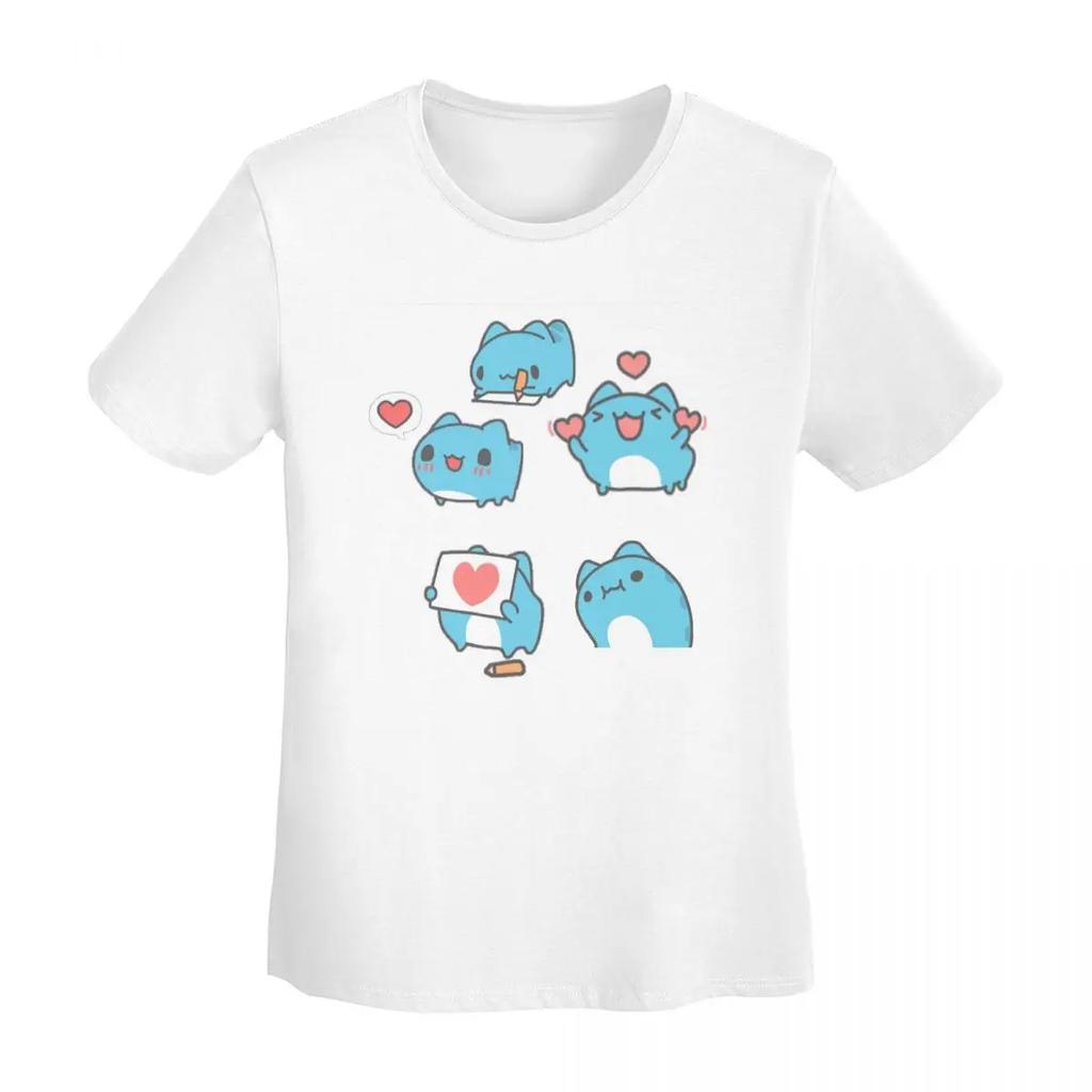 Комический Кот Багкэт Капу Bug Cat Футболка Женская с Коротким Рукавом Футболки с Круглым Вырезом Одежда Хлопок Летние Футболки Уличная Одежда
