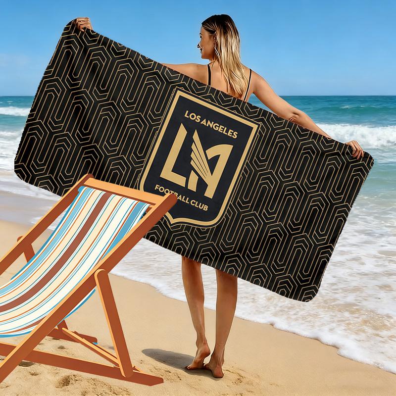 Los Angeles Football Club Print Beach Towel, Large Soft Quick Dry Towel for Beach Camping Swimming