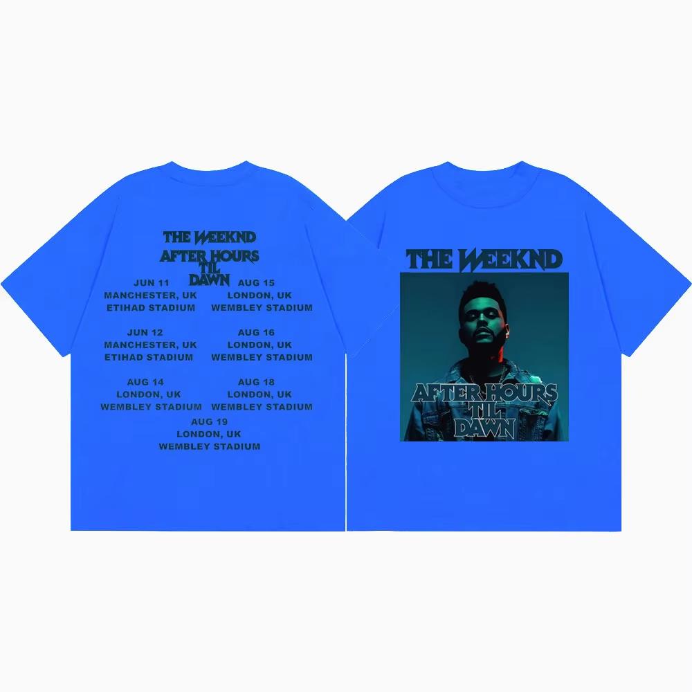 The Weeknd After Hours Til Dawn Tour 2026 Graphic T Shirt Hip Hop Vintage Short Sleeve Tshirts Unisex Unisex Casual Fashion Tshirt