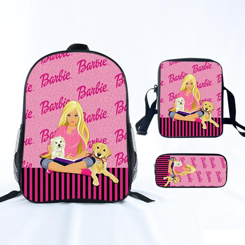 Школьный набор из трех предметов Barbie Princess с тканью Oxford для девочек-учениц