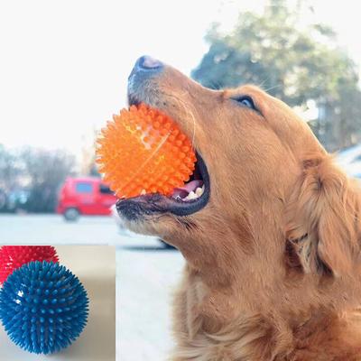 Резиновая игрушка для собак, прыгучая плавающая чистка зубов, колючий пищащий мяч, игрушки для собак