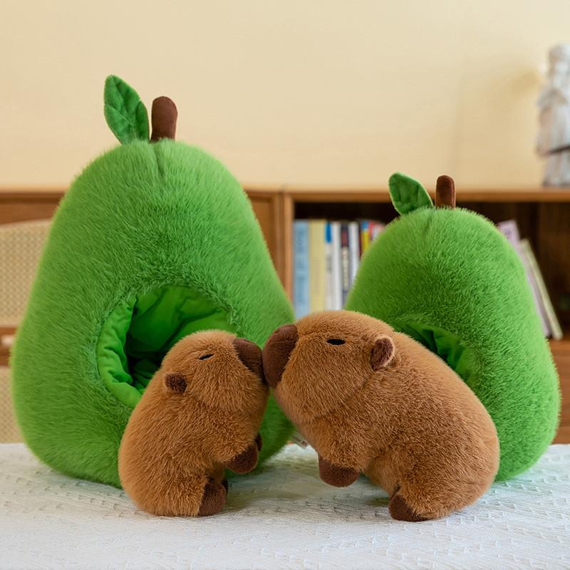 Avocado Capybara Banana Plush Toy Cartoon Stuffed Animal Toy Gift Decoration