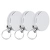 Комплект из 3 шт. Выдвижной брелок для ключей с высокой прочностью из металлической проволоки, противоугонный зажим для ремня