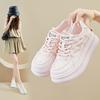 Летняя сетчатая белая обувь новый стиль для студенток дышащая увеличивающая рост повседневная обувь