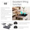 =N625P339133134W Liftable Multifunctional Coffee Table - Top Opens into 2 Tables, Large Capacity, Living Room Furniture, Office Dining Leisure Table