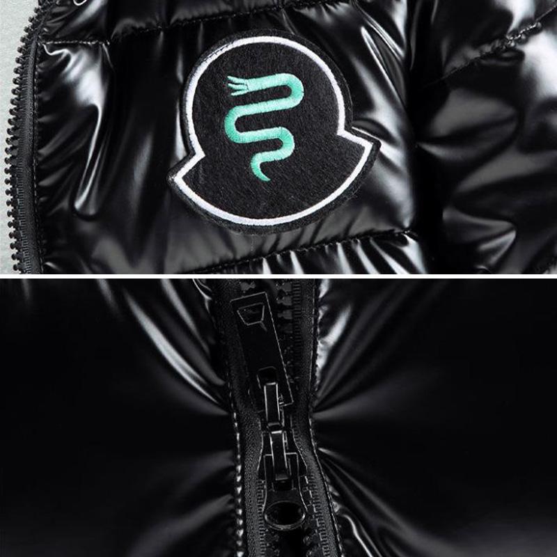 Men's Hooded Down Jacket S Long Winter Plus Velvet Thick Warm Cotton Jacket Men's Loose Casual Top Pure Color All-match Coats Zipper Windbreaker