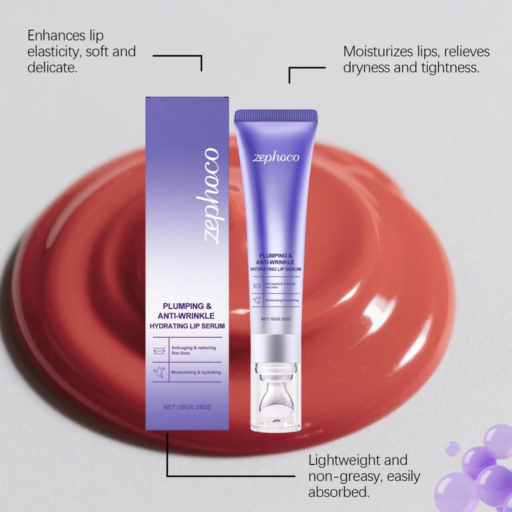 zephoco Сыворотка для увеличения губ Увлажняющий блеск Уход для сухих потрескавшихся губ Увлажняющий уход Усилитель объема Мягкий гладкий