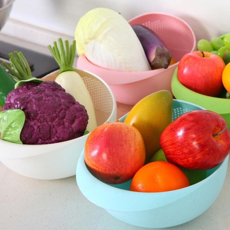 Rice Sieve Plastic Colander Kitchen Drain Basket With Handles Rice Bowl Strainer Strainer Basket Sink Drain Kitchen Tools