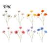 Realistic Faux Plants for Wedding 5 Heads Artificial Poppies Flowers with Stems, Silk Fake Flowers, Flower Bouquet Home Decor Table Arrangements Party