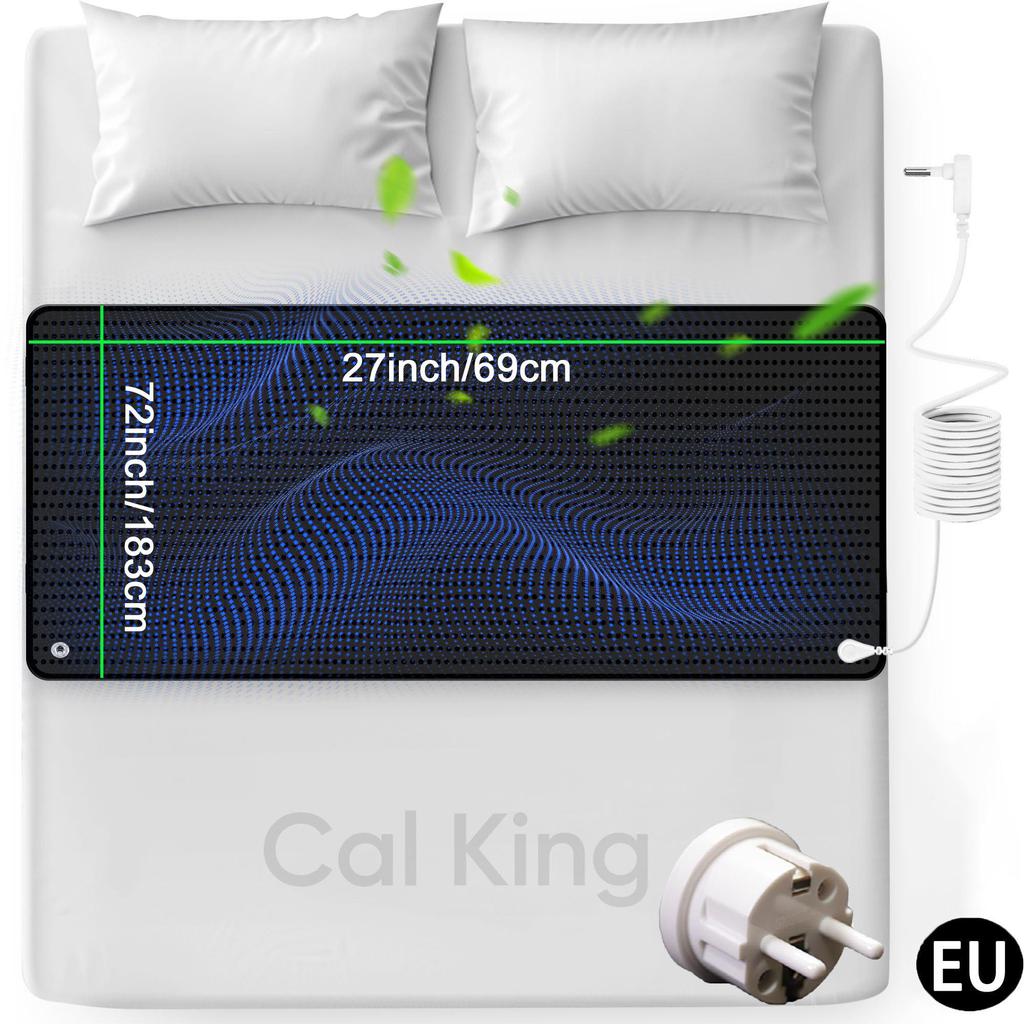 Заземляющий коврик с кожей, 27''×72'' - заземляющий коврик для помещений для лучшего сна, снятия боли и стресса, в комплект входит заземляющий шнур