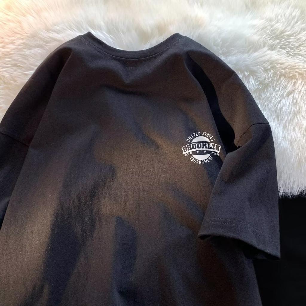 Мужская модная футболка с круглым вырезом и короткими рукавами с принтом для лета, свободный повседневный топ