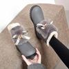 Women's Snow Boots Ankle Shoes for Woman Elegant with Medium Heels Booties Ribbons Bow Brown On Promotion Fashion 2024 Furry 39