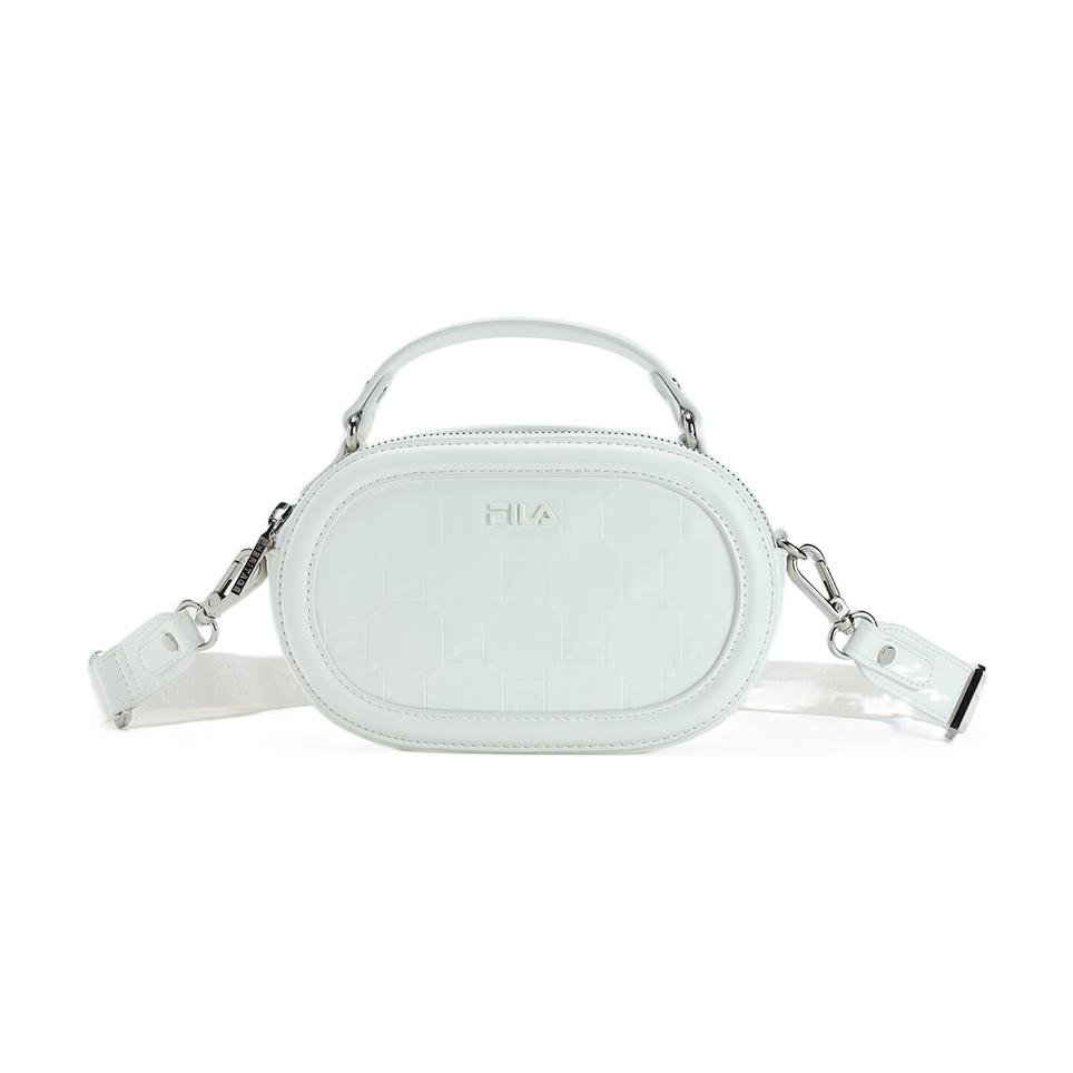 New FILA Plain Weave PU Handbag, Crossbody Bag, Crossbody Bag Trumpets Women's White F13W338169F-WT