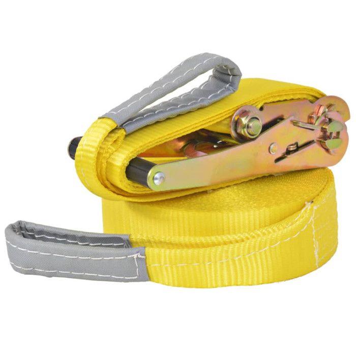 VidaXL Corde lâche pour slackline 15 m x 50 mm 150 kg Jaune