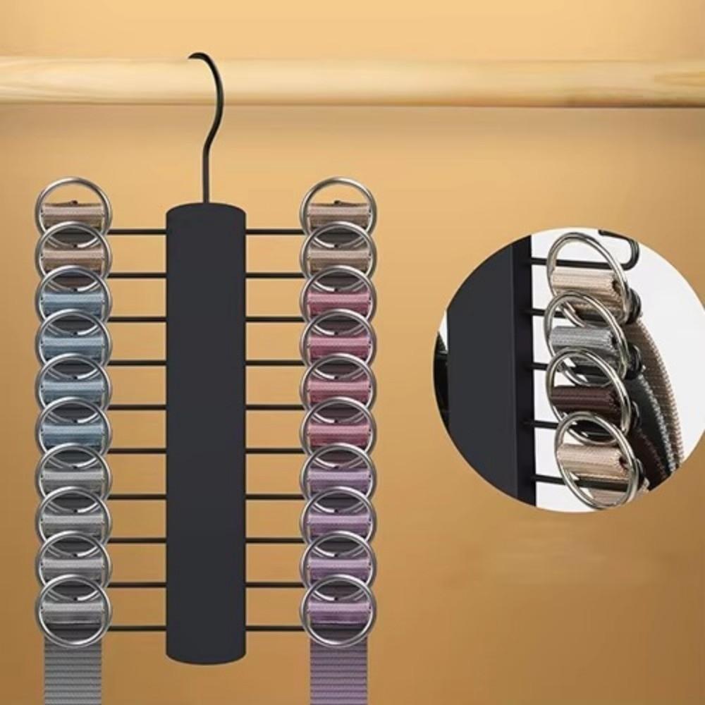 360° Rotating Tie Storage Rack Space Saving Ties Organizer Racks Wooden Tie Rack Wardrobe