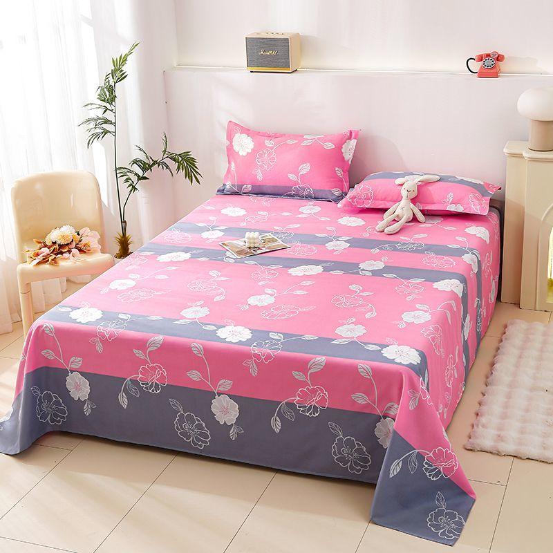 Bed Sheet Single Piece Single Double Bed Sheet Nordic Style Skin-friendly Brushed Bed Sheet Dormitory Single Simple