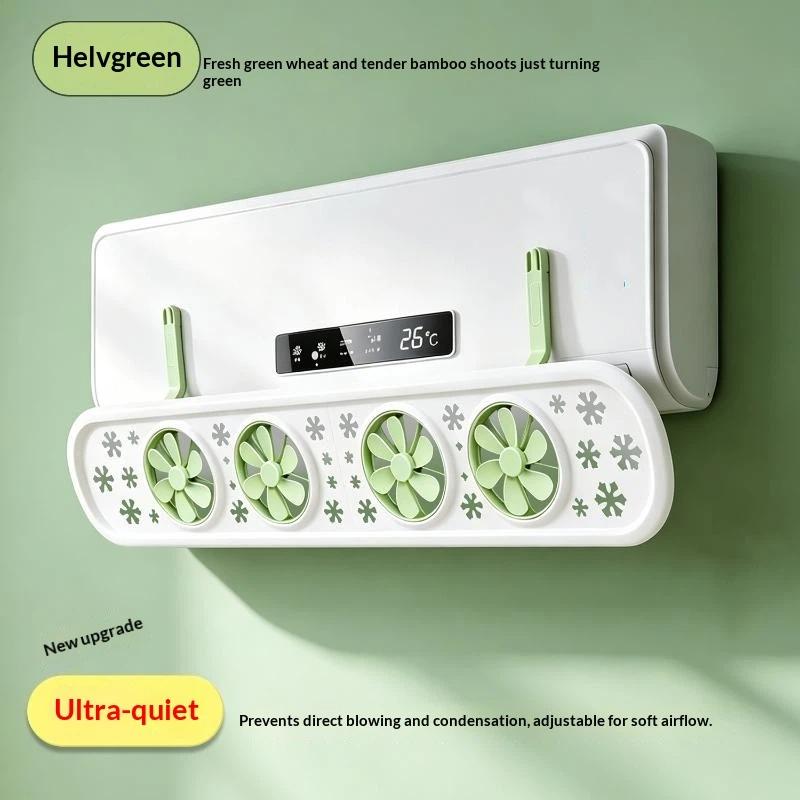 Adjustable AC Wind Deflector with Quiet Fan Anti Direct Blow Design No Drilling Required for Baby Nursery Use