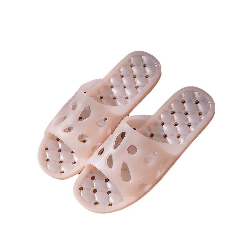 Тапочки для ванной комнаты нескользящие мужские и женские летние домашние массажные тапочки для дома бесшумные полые туалетные сандалии для ванной с протеканием