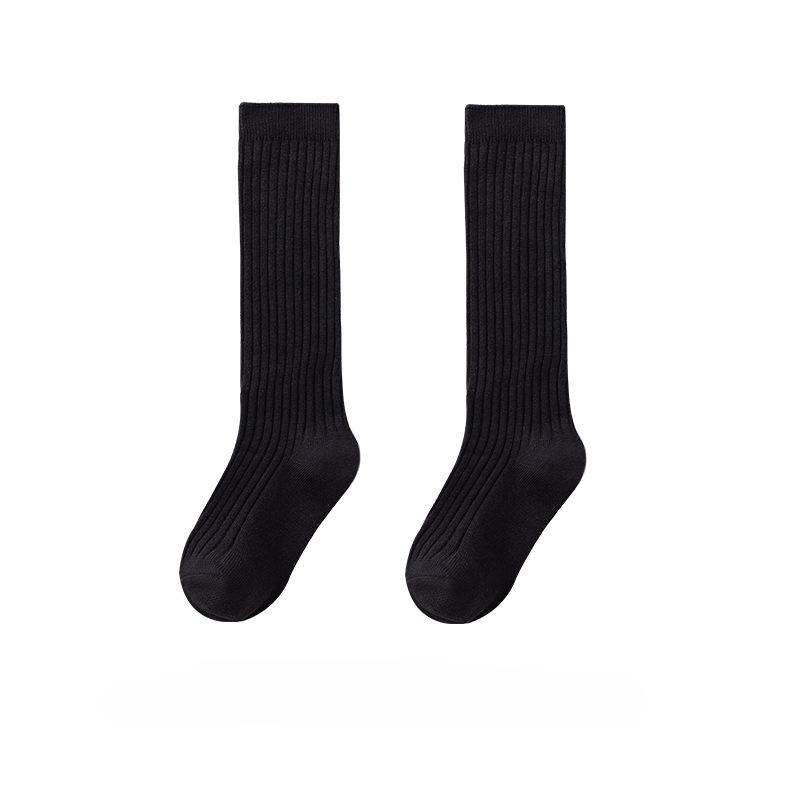 1 пара носков до колена для детей, весна-осень, для мальчиков и девочек, простые, спортивные, шикарные, полосатые носки из телячьей кожи, модные детские носки