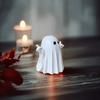 Хэллоуинская фигурка призрака Жуткая смоляная статуэтка призрака Милые украшения в виде призраков Идеально подходит для домашнего декора и декора крыльца на Хэллоуин Настольный