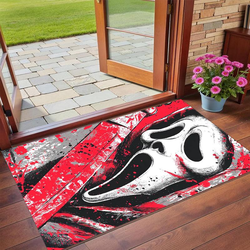 Crystal Velvet Rug Soft Non Slip Indoor Floor Mat Home DecorScream Ghostface