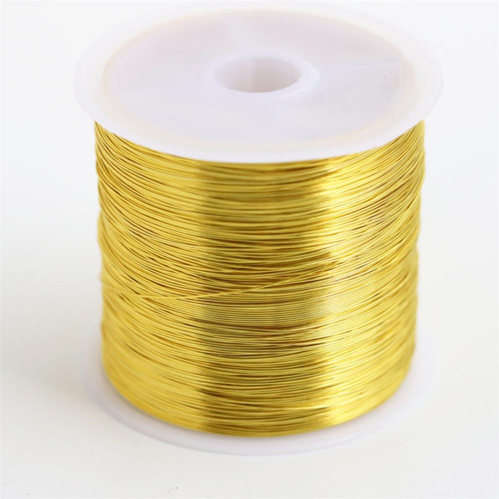 100m/roll Gold Plated Color Preserving Alloy Copper Wire DIY Handmade Crafts Brass Copper Wire Retro Hairpin DIY Headwear