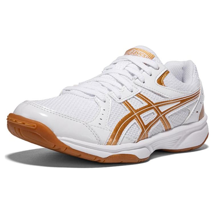 ASICS River CS Abrasion Resistant, Breathable, And Lightweight Support Low top Table Tennis Shoes Men's White Gold 1053A034-103