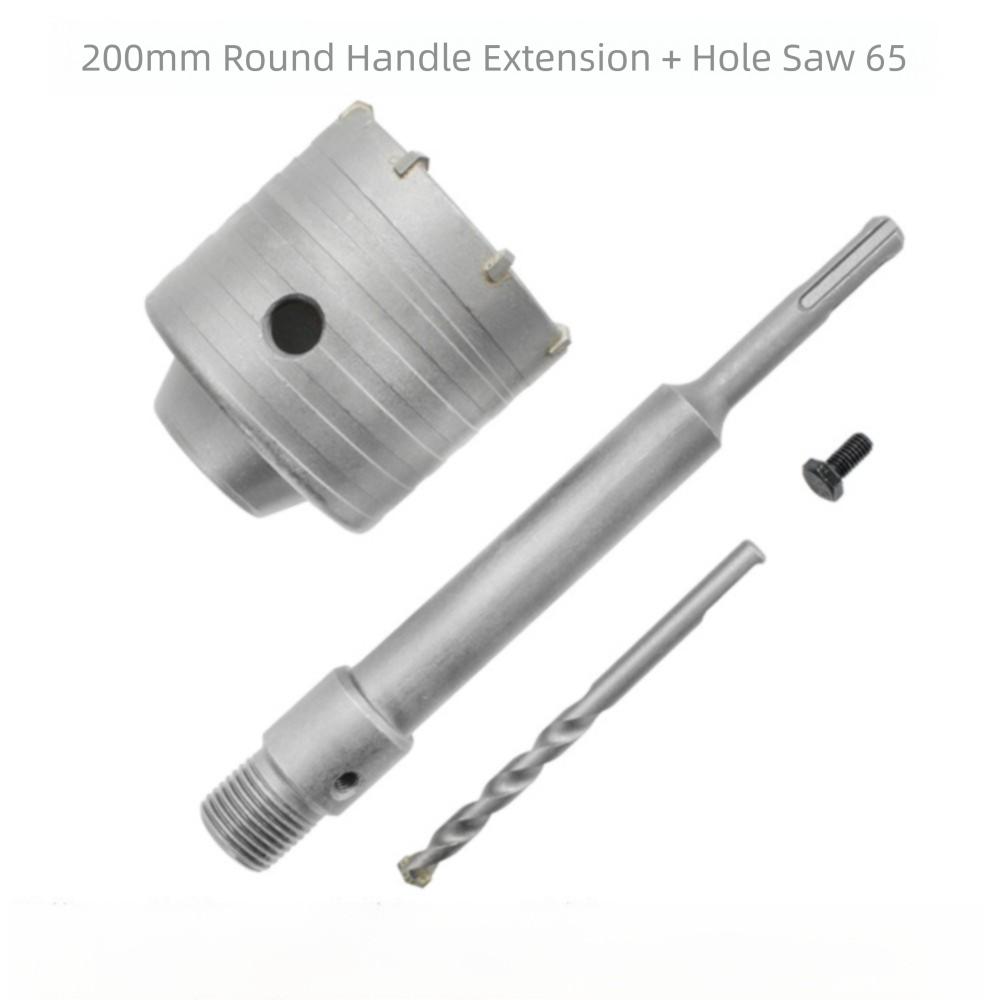 30-68mm Wall Hole Saw with Round Shaft Fast Drilling Hammer Drill Bit Set Concrete Wall Hollow Drill Bit