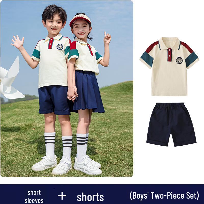 Детский школьный комплект из чистого хлопка для лета, весны и осени