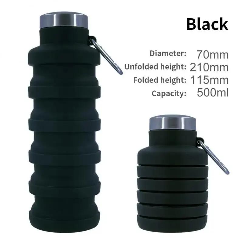 Silicone Water Cup Outdoor Use Water Bottle Foldable Lightweight to Carry reusable Telescopic Cup Travel Water Bottle for Outdoor Use sports trips